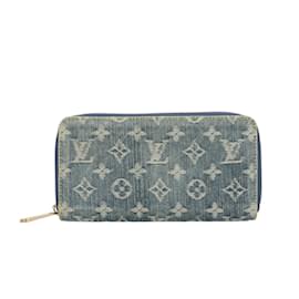Louis Vuitton-Porta-moedas em denim Monogram Louis Vuitton-Azul,Monograma
