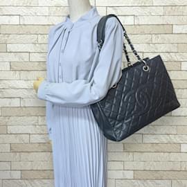 Chanel-Chanel GST Tote Matelasse Bag-Black