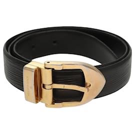 Louis Vuitton-LOUIS VUITTON Cinto Epi 37,4" Preto M6832 LV Auth 121486-Preto
