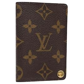 Louis Vuitton-LOUIS VUITTON Monograma Porto Cartões Crédito Pressão Estojo de Cartões M60937 Auth th5883-Monograma