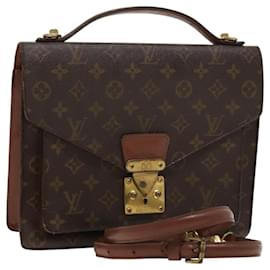 Louis Vuitton-LOUIS VUITTON Monogram Monceau 28 Bolsa de Mão M51185 LV Auth 119972-Monograma
