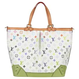 Louis Vuitton-LOUIS VUITTON Bolsa de Mão Multicolorida Shirley GM 2way Branca M93214 LV Auth 115639AM-Branco