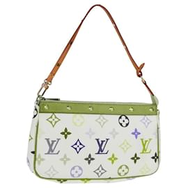 Louis Vuitton-LOUIS VUITTON Pochette Acessórios Multicolor Pouch Branco M92649 Auth yk18049AM-Branco