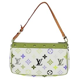 Louis Vuitton-LOUIS VUITTON Pochette Acessórios Multicolor Pouch Branco M92649 Auth yk18049AM-Branco