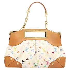 Louis Vuitton-LOUIS VUITTON Monograma Multicolor Judy MM Bolsa de Mão 2Way Branca M40255 Auth 121060-Branco