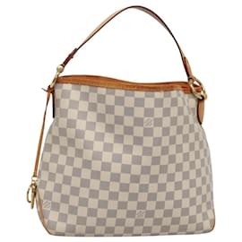 Louis Vuitton-LOUIS VUITTON Bolsa de Ombro Damier Azur Delightful PM N41447 LV Auth 120523-Outro