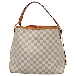 Louis Vuitton-LOUIS VUITTON Bolsa de Ombro Damier Azur Delightful PM N41447 LV Auth 120523-Outro