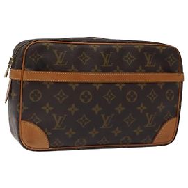 LOUIS VUITTON Monogram Compiegne 28 Clutch Bag M51845 LV Auth am8257 Monogram