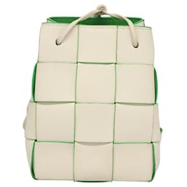 Autre Marque-BOTTEGA VENETA MAXI INTRECCIATO Parakeet Small Cassette Bag Leather Auth hk2467-White,Green