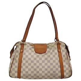 Louis Vuitton-LOUIS VUITTON Bolsa Tote Stresa PM Damier Azur M51188 LV Auth 121404-Outro