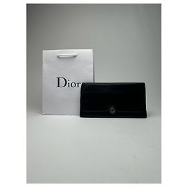 Vintage Dior Leather ID holder black Black
