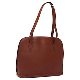 Louis Vuitton-LOUIS VUITTON Bolsa de Ombro Epi Lussac Marrom M52283 LV Auth 119810-Marrom