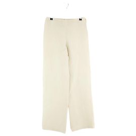 Hermès Calças largas de linho ecru Cru