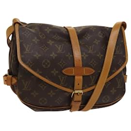 Louis Vuitton-LOUIS VUITTON Bolsa de Ombro Monogram Saumur 30 M42256 LV Auth PP465-Monograma