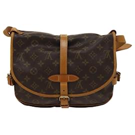 Louis Vuitton-LOUIS VUITTON Bolsa de Ombro Monogram Saumur 30 M42256 LV Auth PP465-Monograma