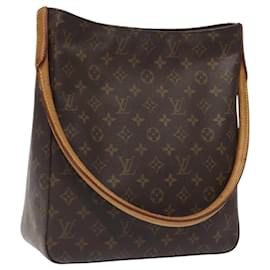 Louis Vuitton-LOUIS VUITTON Bolsa de Ombro Monogram Looping GM M51145 LV Auth 120498-Monograma