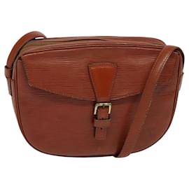 Louis Vuitton-LOUIS VUITTON Epi Jeune FilleMM Bolsa de Ombro Marrom M52153 LV Auth hk2446-Marrom