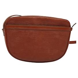 Louis Vuitton-LOUIS VUITTON Epi Jeune FilleMM Bolsa de Ombro Marrom M52153 LV Auth hk2446-Marrom