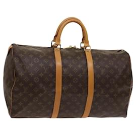 Louis Vuitton-LOUIS VUITTON Monogram Keepall 50 Bolsa Boston M41426 LV Auth 119657-Monograma