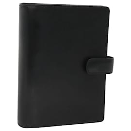 Louis Vuitton-LOUIS VUITTON Agenda Nomad MM Capa de Planejador Diário Preto R20478 LV Auth hk2552-Preto