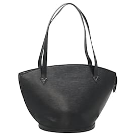 Louis Vuitton-LOUIS VUITTON Epi Saint Jacques Bolsa de Compras de Ombro Preta M52262 Auth fm4573-Preto