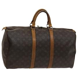 Louis Vuitton-LOUIS VUITTON Monogram Keepall 45 Bolsa Boston M41428 LV Auth 120114-Monograma