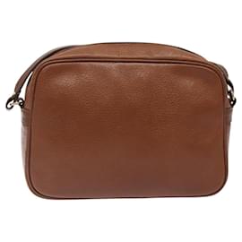 Autre Marque-Burberrys Shoulder Bag Leather Brown Gold Auth ep8711-Brown,Golden