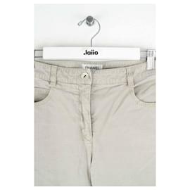 Chanel-Straight cotton jeans-Grey