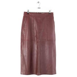 Stella Forest Leather skirt Dark red