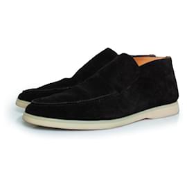 Autre Marque-Aurelien, Classic black suede city loafers-Black