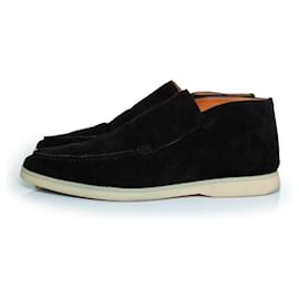 Autre Marque-Aurelien, Classic black suede city loafers-Black
