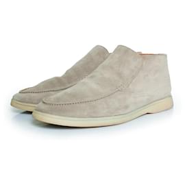 Autre Marque-Aurelien, Classic grey beige suede city loafers-Other,Grey