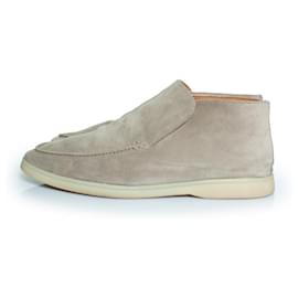 Autre Marque-Aurelien, Classic grey beige suede city loafers-Other,Grey