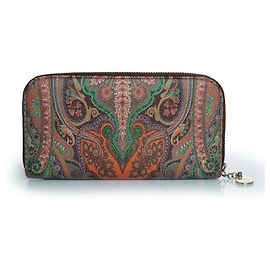 Etro Paisley Canvas Wallet Multicolour Multiple colors