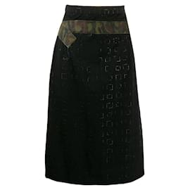Comme Des Garcons-Comme des Garçons Black Wool Skirt - 2000s-Black