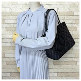 Chanel-Chanel Black Grained Calfskin Tote Bag-Black