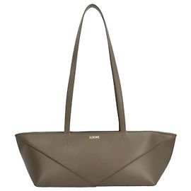 Borsa tote pieghevole Loewe Puzzle Verde Cachi