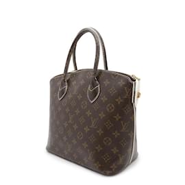 Louis Vuitton-Bolsa de mão Lockit brilhante Monogram Louis Vuitton-Marrom