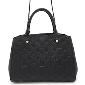 Louis Vuitton-Bolsa Montaigne MM em Monogram Empreinte Louis Vuitton-Preto