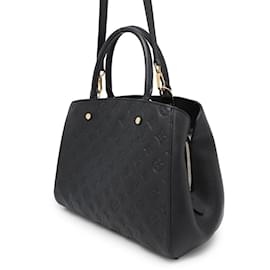 Louis Vuitton-Bolsa Montaigne MM em Monogram Empreinte Louis Vuitton-Preto