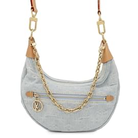 Louis Vuitton-Bolsa de Ombro em Denim Monogram Louis Vuitton-Azul claro