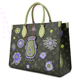Louis Vuitton-Bolsa tote On the Go MM Monograma Louis Vuitton-Marrom