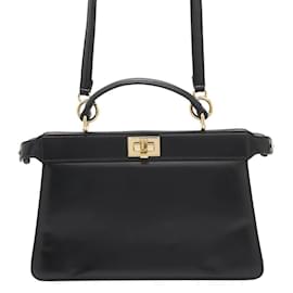 Fendi-Fendi Peekaboo Iseeu East West Handbag-Black