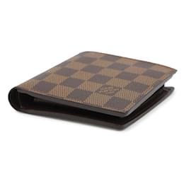 Louis Vuitton-Carteira dobrável Louis Vuitton Damier Ebene-Marrom,Damier ebene