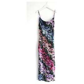 Autre Marque-Fleur Du Mal Cowl Neck Slip Dress Rose Stripe Silk-Pink,Multiple colors