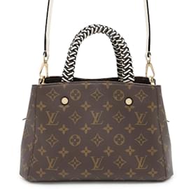 Louis Vuitton-Bolsa Louis Vuitton Monogram Montaigne BB-Preto,Cru