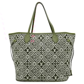 Louis Vuitton-Bolsa tote em jacquard Monogram Louis Vuitton-Bordeaux