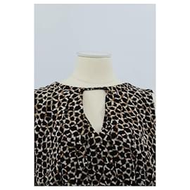 Gerard Darel-Silk dress-Brown