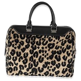Louis Vuitton-Louis Vuitton x Stephen Sprouse Speedy 30 em veludo preto bege de leopardo-Preto,Bege