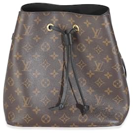 Louis Vuitton-Louis Vuitton Bolsa Neonoe MM em lona monograma preta-Marrom